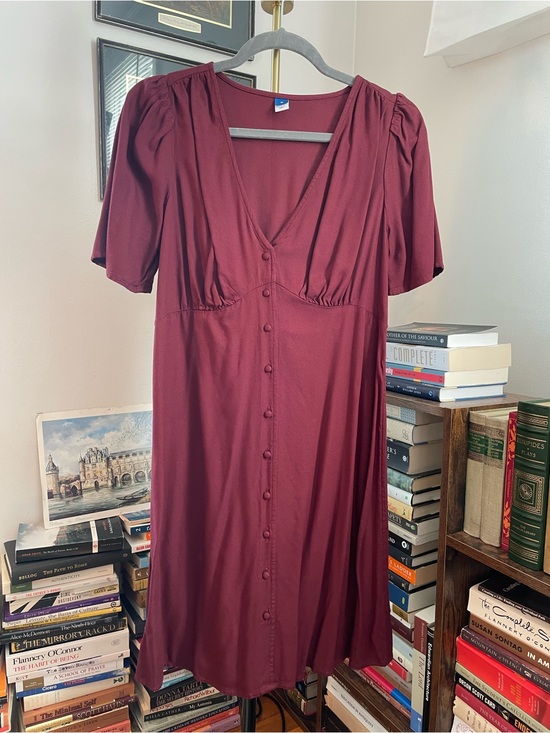 Old Navy Dresses & Skirts - Old Navy Burgundy Button-Front Mini Dress